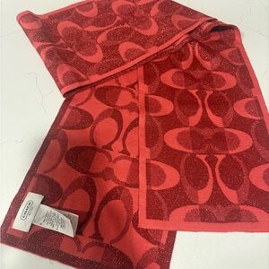 Coach Red glitter monogram, Scarf